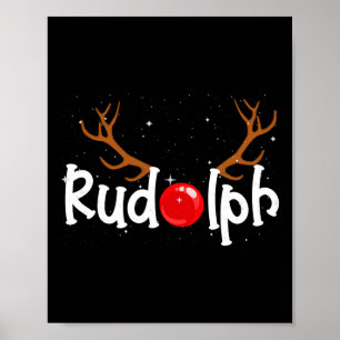Rudolph Red Nose Reindeer Christmas Fun Poster