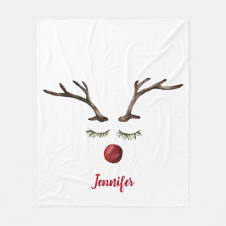 Rudolph Red Nose Reindeer Fleece Blanket