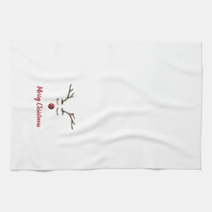 Rudolph Red Nose Reindeer Tea Towel