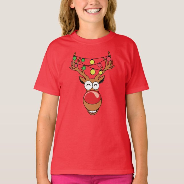 Rudolph Red Nosed  Reindeer T-Shirt (Front)