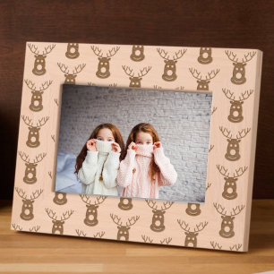 Rudolph Reindeer Christmas  Etched Frames