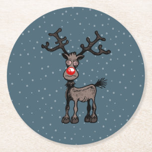 Rudolph Reindeer Paper Coaster