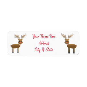 Rudolph Return Address Label