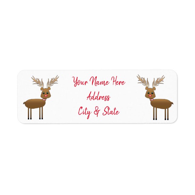 Rudolph Return Address Label (Front)