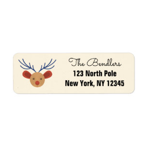 Rudolph Return Address Label