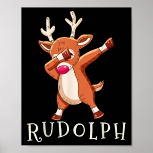 Rudolph Santas Reindeers Family Matching Outfit Ch Poster
