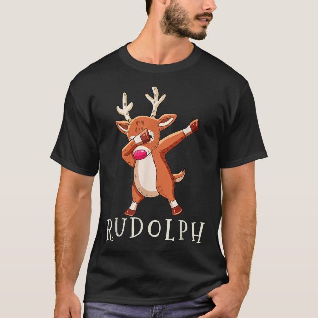 Rudolph Santas Reindeers Family Matching Outfit Ch T-Shirt (Front)