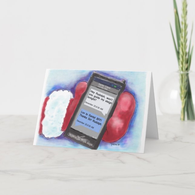 Rudolph says yes!Christmas card (Front)