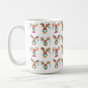 Rudolph the Face Masked Reindeer Coffee Mug