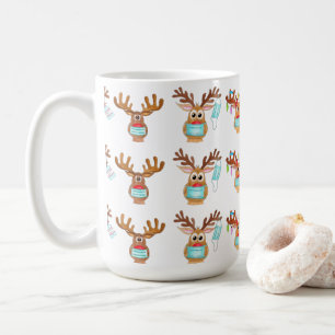Rudolph the Face Masked Reindeer Coffee Mug
