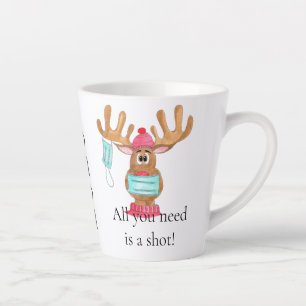 Rudolph the Face Masked Reindeer Latte Mug