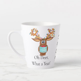 Rudolph the Face Masked Reindeer Latte Mug