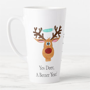 Rudolph the Face Masked Reindeer Latte Mug