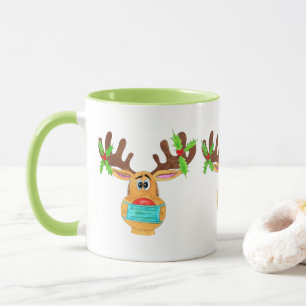 Rudolph the Face Masked Reindeer Mug