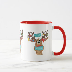 Rudolph the Face Masked Reindeer Mug