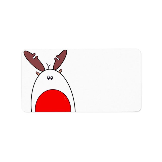 Rudolph the Red Nose Reindeer Christmas Address Label (Front)
