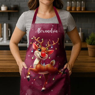 Rudolph The Red Nose Reindeer Christmas Apron
