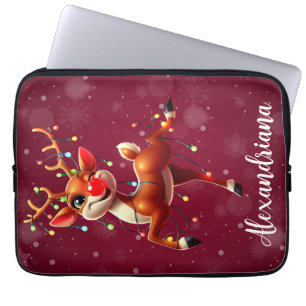 Rudolph The Red Nose Reindeer Christmas Laptop Sleeve
