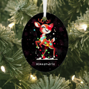 Rudolph The Red Nose Reindeer Christmas Metal Tree Decoration