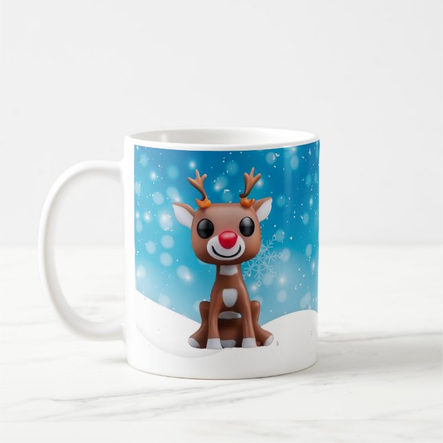 Rudolph The Red Nose Reindeer Christmas Mug (Left)