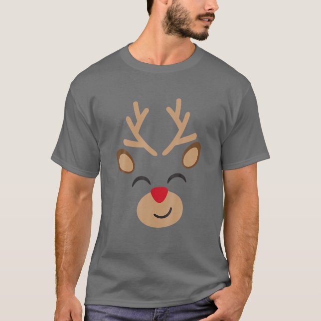 Rudolph The Red Nose Reindeer Christmas Pajama Gir T-Shirt (Front)
