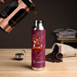 Rudolph The Red Nose Reindeer Christmas Water Bottle