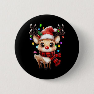 Rudolph The Red Nose Reindeer For Kids And Christm 6 Cm Round Badge