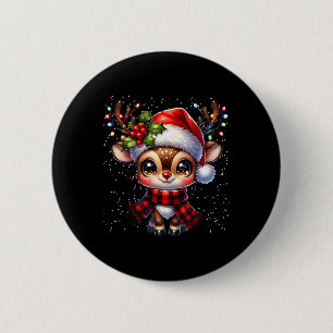 Rudolph The Red Nose Reindeer For Kids And Christm 6 Cm Round Badge