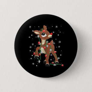 Rudolph The Red Nose Reindeer For Kids And Christm 6 Cm Round Badge