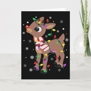 Rudolph The Red Nose Reindeer For Kids And Christm Card