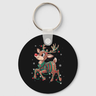 Rudolph The Red Nose Reindeer For Kids And Christm Key Ring