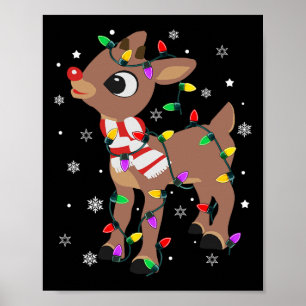 Rudolph The Red Nose Reindeer For Kids And Christm Poster