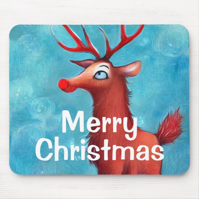 Rudolph the red nosed reindeer mouse pad (Front)