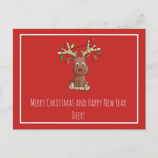 Rudolph the red nosed reindeer postcard (Front)