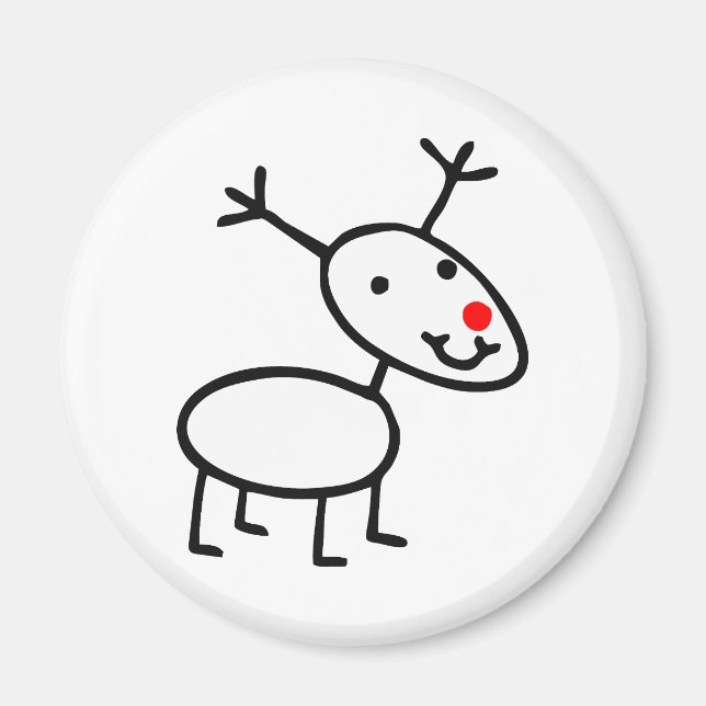Rudolph The Red Nosed Reindeer Ugly Christmas Magnet (Front)