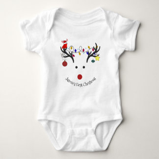 "Rudolph the Rednose" Customisable  Baby Bodysuit
