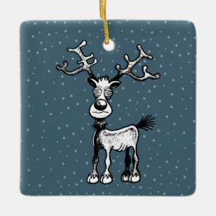 Rudolph the Reindeer Ceramic Ornament