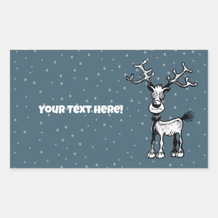 Rudolph the Reindeer Rectangular Sticker