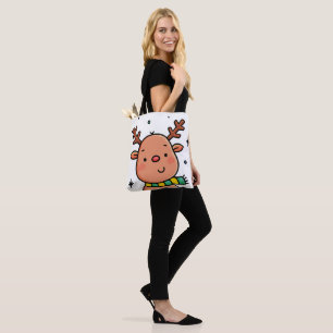 Rudolph the reindeer tote bag