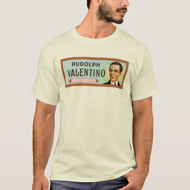Rudolph Valentino Customisable Cigar Label T-Shirt (Front)