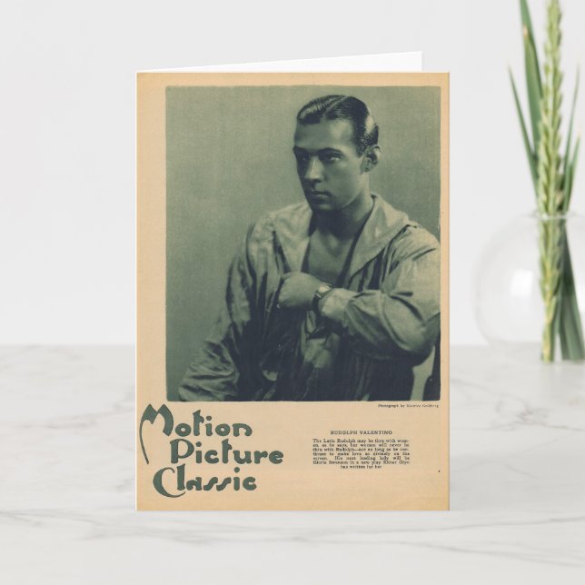 Rudolph Valentino portrait Card (Front)