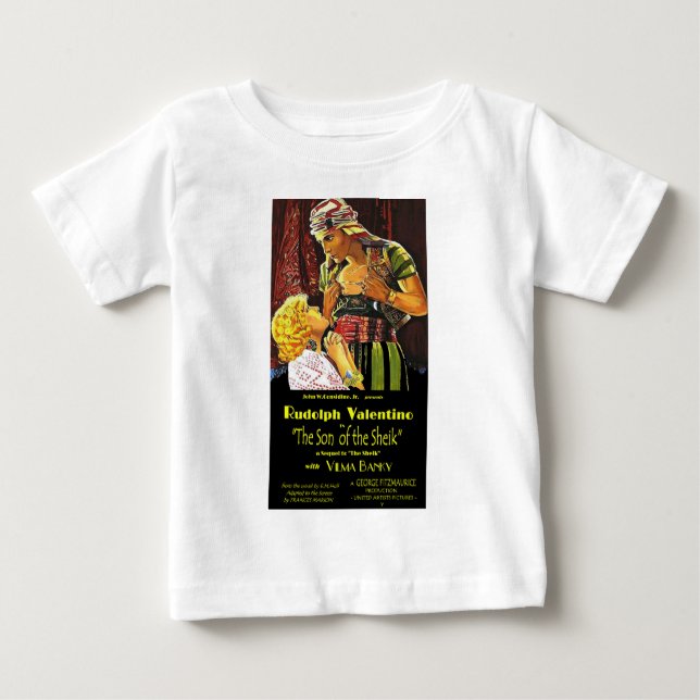 Rudolph Valentino 'Son of Sheik' Poster Baby T-Shirt (Front)