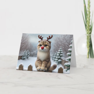 Rudolph Whiskers Christmas Card