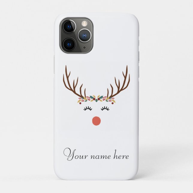 Rudolph with Flower Crown Case-Mate iPhone Case (Back)