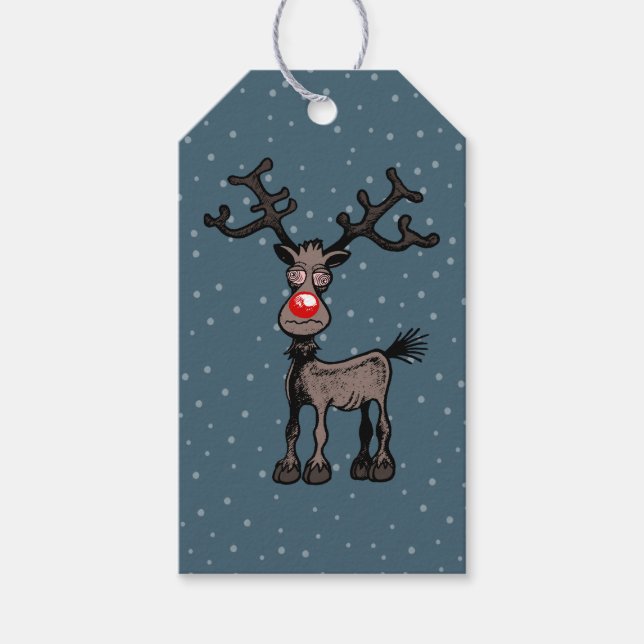 Rudolphs Merry Christmas Gift Tags (Front)