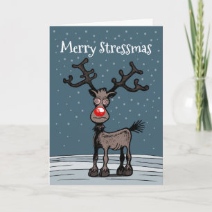 Rudolphs Stressmas Photo Christmas Card