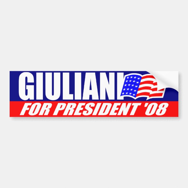 Rudy Giuliani For President 2008 Bumper Sticker (Front)