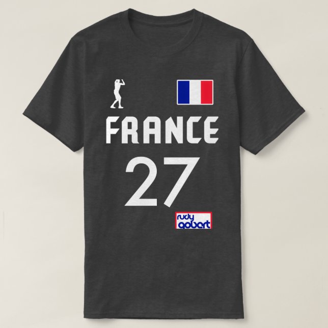 Rudy Gobert ))(( 2021 France Basketball Team Jerse T-Shirt (Design Front)