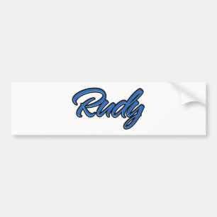 Rudy name blue sticker auto sticker