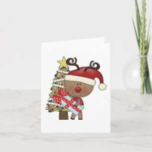 Rudy Reindeer Holiday Tree Card